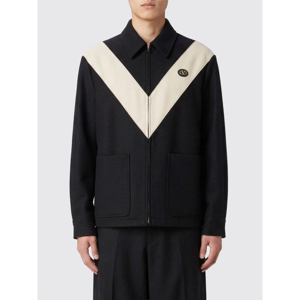 Valentino Men V Wool Blend Coat Valentino